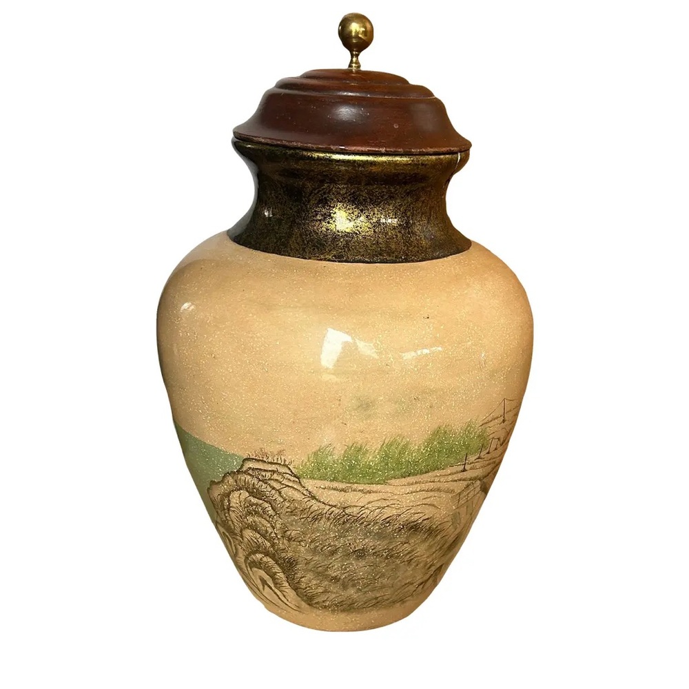 Maitland Smith Painted Urn